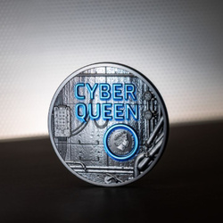 Îles Cook : Cyber Queen – The Beginning colorée 3 onces d'argent 2023 Black Proof Ultra High Relief