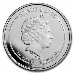 Samoa: DC Comics - Aquaman coloured 1 oz Silver 2023 Coin Slab
