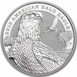 Tuvalu: American Bald Eagle 2 oz Silver 2019 Reverse Proof Piedfort Pig Privy Mark
