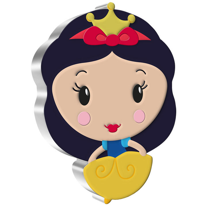 Niue: Disney - Biancaneve Chibi Coin colorata 1 oncia d’argento 2021 Proof