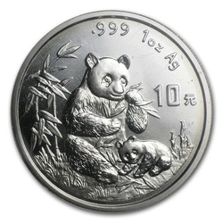 Chińska Panda 1 uncja Srebra 1996