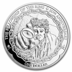 20th Anniversary Lord of The Rings: The Fellowship of the Ring - Frodo 1 oz Silber 2021