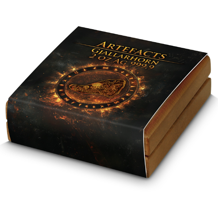Artefactos: Gjallarhorn coloreado 2 oz Plata 2024 Dorado Ultra Alto Relieve