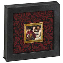Niue: Caravaggio - The Musician coloured 1 oz Silver 2022 Gilded Proof Coin