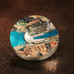 Stříbrná mince Hoover Dam kolorovaná 2 unce Stříbra 2026 Proof Ultra Deep Relief
