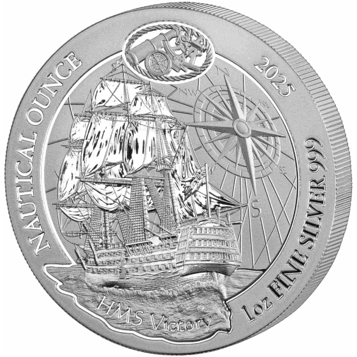 Rwanda: Nautical Ounce - HMS Victory 1 oz Silber 2025 Coin