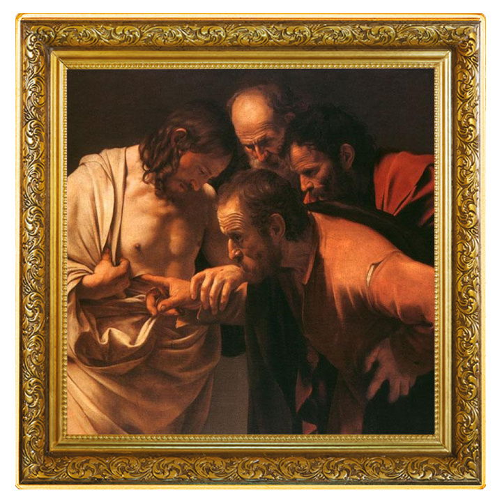 Niue: Caravaggio - The Incredulity of Saint Thomas coloured 1 oz Silver 2022 Gilded Proof Coin