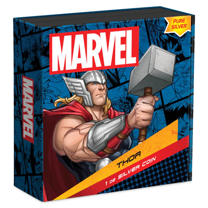 Niue: Marvel - Thor coloured 1 oz Silver 2023 Proof