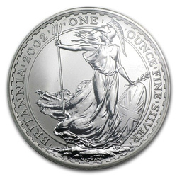 Britannia 1 uncja Srebra 2002