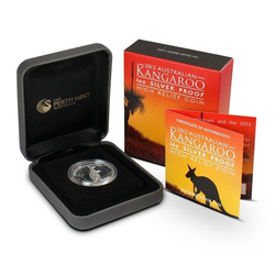Kangourou australien 1 once d'argent 2012 High Relief
