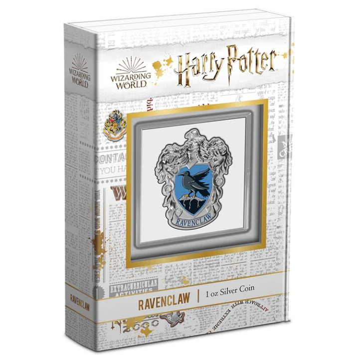 Niue: Harry Potter - Ravenclaw Crest kolorowany 1 uncja Srebra 2021 Proof