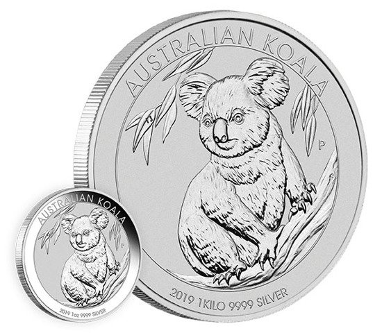 Koala 1000 grammi d'argento 2019