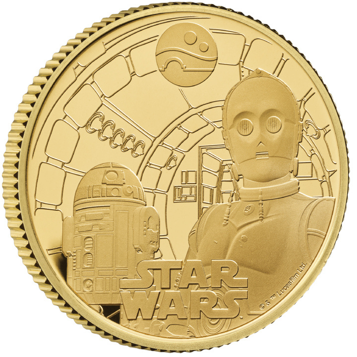 Star Wars: R2-D2 e C-3PO 1/4 oncia d'oro 2023 Proof