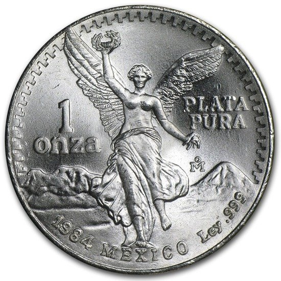 Diosa Mexicana de la Libertad 1 oz Plata 1984