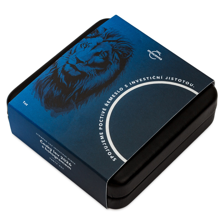 Monnaie en argent Niue : Czech Lion 1 once Argent 2026 Proof avec hologramme