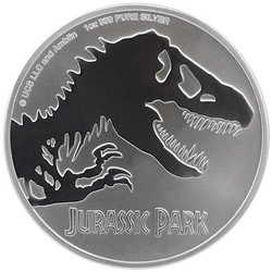 Niue Jurassic Park T-Rex 1 oncia d'argento 2020