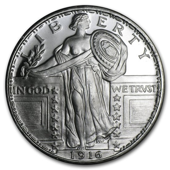 Liberty 1 uncja Srebra Round 1916