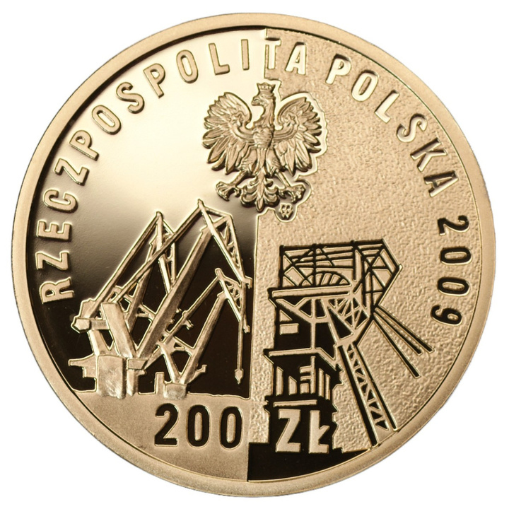 Pierwszy Rząd Wielkiej Przemiany 200 zł Złoto 2009 Proof