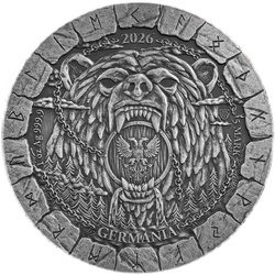 Srebrna Moneta Germania Mint: Bödvar Saga - Loss kolorowana 1 uncja Srebra 2026 Antiqued Coin