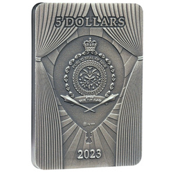 Niue: Pastel Circus - Rising colored $5 Silver 2023 High Relief Antiqued Coin