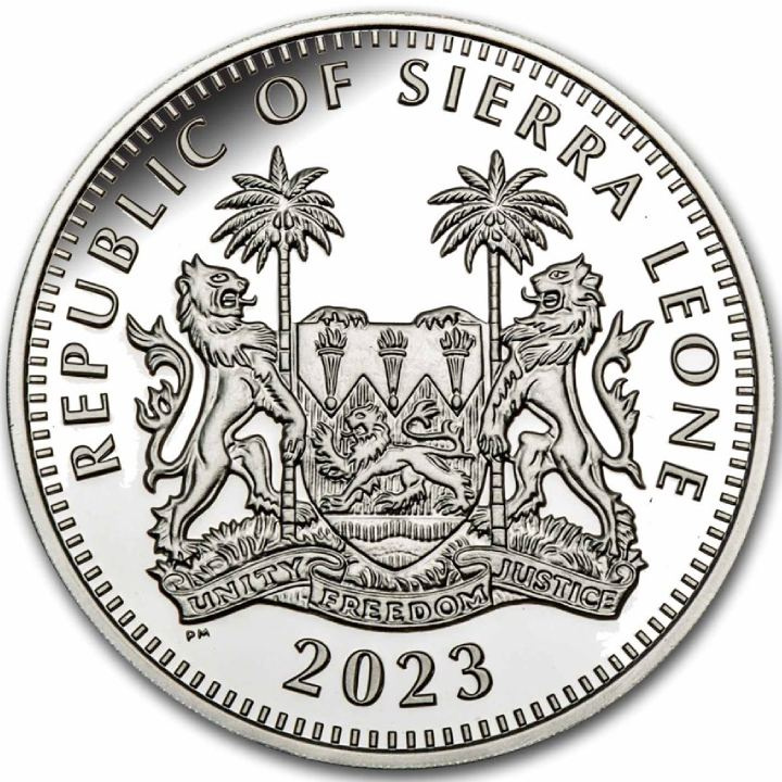 Sierra Leone: Egyptian Gods - Anubis coloured 2 oz Silver 2023 Proof Coin