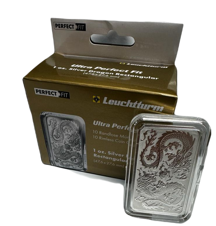 Leuchtturm - Capac din plastic pentru lingou monedă Dragon Ultra Perfect Fit 10 bucăți