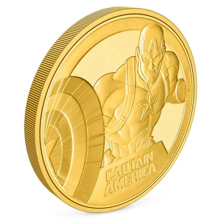 Niue: Marvel – Amerika kapitány 1 uncia arany 2023 Proof