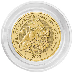 The Royal Tudor Beasts: The Bull of Clarence 1/4 uncji Złota 2023 