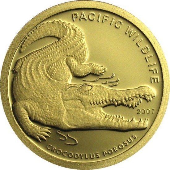 Faune du Pacifique : Crocodile marin 1,24 gramme 2007 Proof