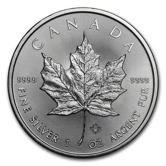 Feuille d'érable canadienne 1 once d'argent 2018