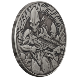 Samoa: Alien 1 uncja Srebra 2024 Antiqued Coin
