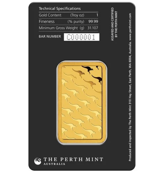 The Perth Mint: Sztabka Złota 1 uncja
