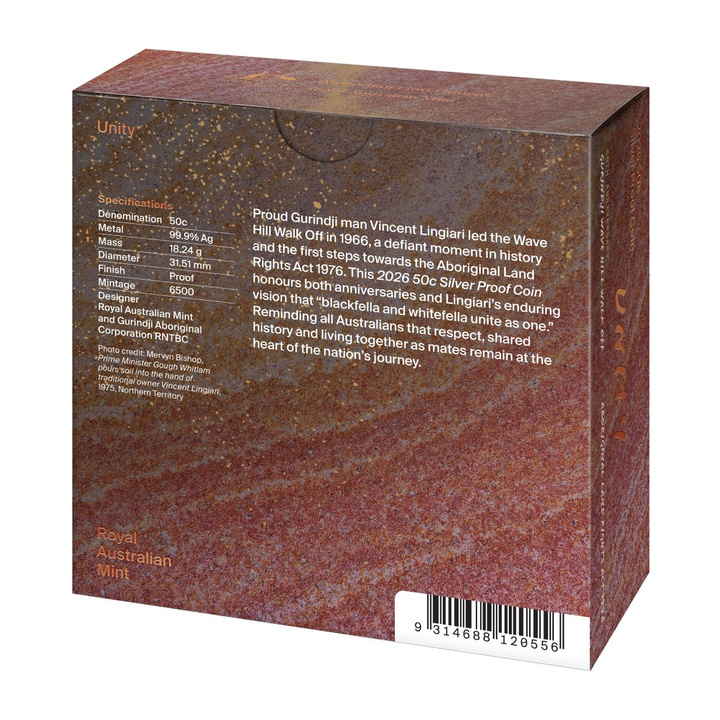 Silver Coin Wave Hill Walk Off 60th & Aboriginal Land Rights 50th 50 Cents 2026