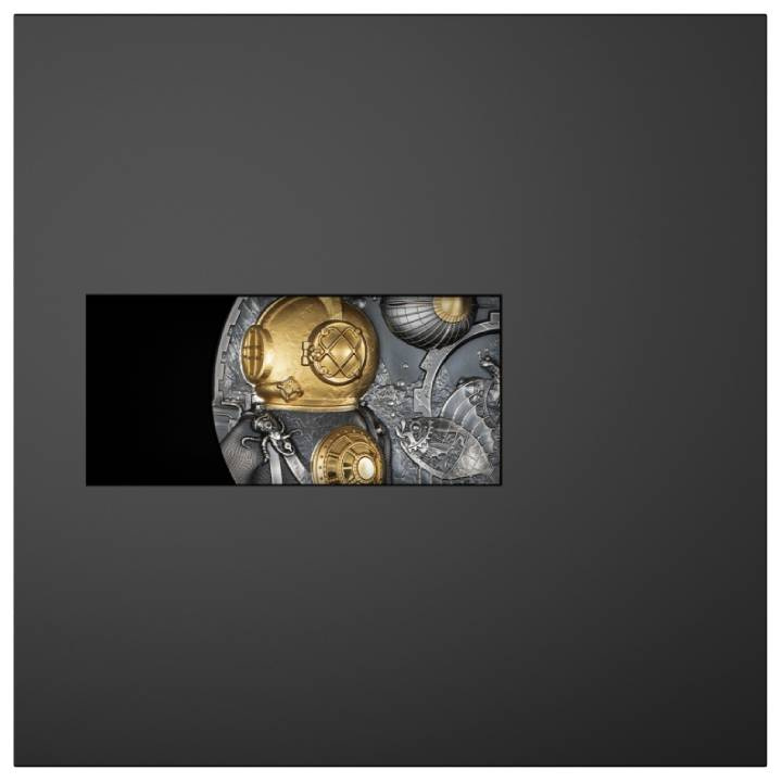 Isole Cook: Steampunk - Nautilus placcato in oro 1000 grammi d'argento 2024 Ultra High Relief Antiqued Coin