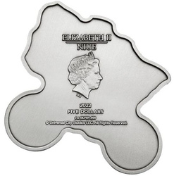 Niue: E.T. barevná – 40. výročí filmu 2 unce stříbra 2022 Proof Bicycle Shaped Coin