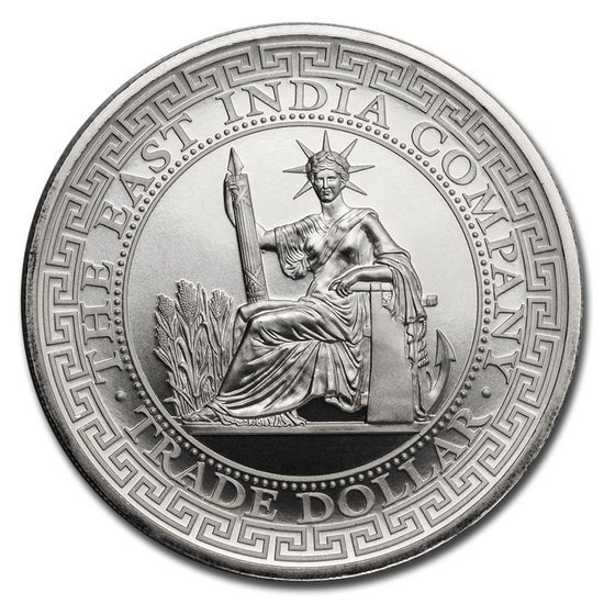 Santa Elena: Dólar de Comercio 1 oz Plata 2020