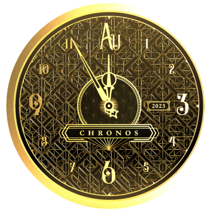 Niue: Chronos 1/10 oz Oro 2023 Prooflike