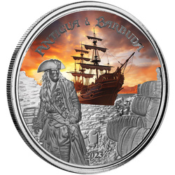 Antigua e Barbuda: Rum Runner colorato 1 oncia d'argento 2023 Proof