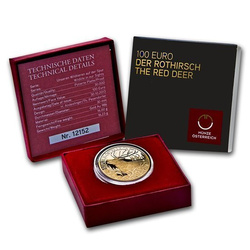 Divoká zvěř v našem hledáčku: Jelen evropský 100 euro 2013 Proof