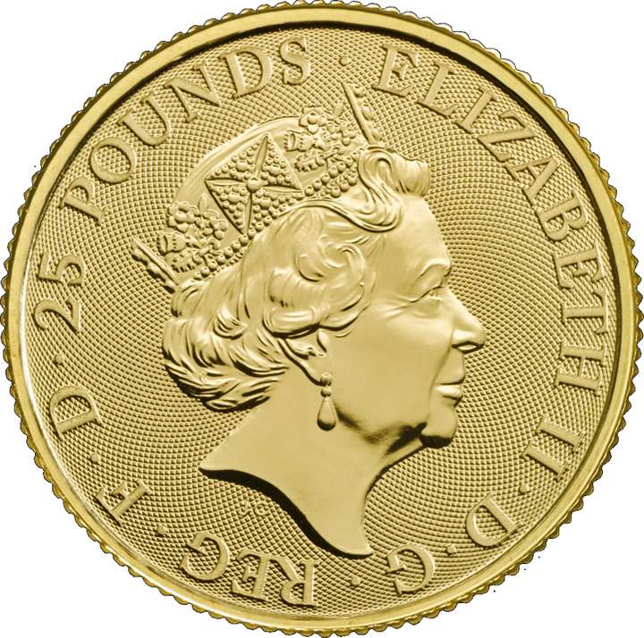 Královniny bestie: Skotský jednorožec 1/4 unce zlata 2018