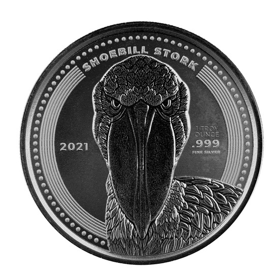 Congo: Shoebill Stork 1 oz Plata 2021