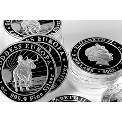 Tokelau: Diosa Europa 1 oz Plata 2022