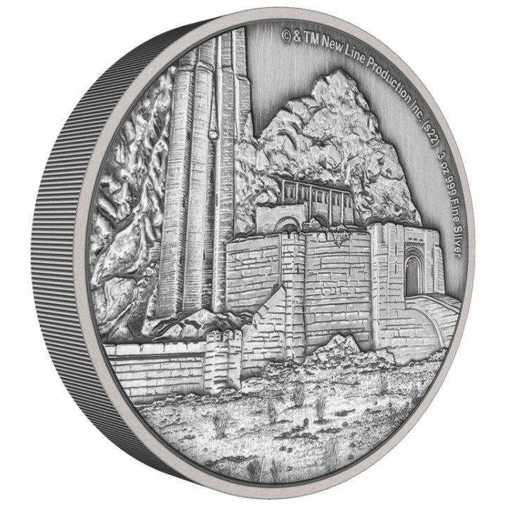 Niue: The Lord of the Rings - Helm's Deep 3 oz Silber 2022 Antique Finish