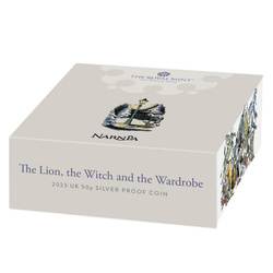 The Lion, the Witch and the Wardrobe 50p coloured Silver 2023 Proof 