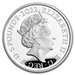 The Royal Tudor Beasts: Leone d'Inghilterra 2 once d'argento 2022 Proof