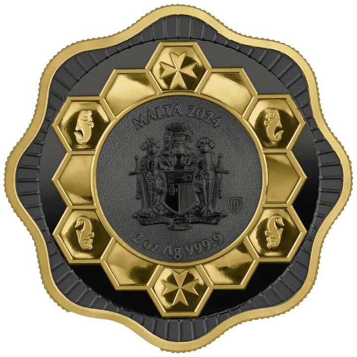 Malta: Maltese Bee 2 oz Silver 2024 Gilded High Relief