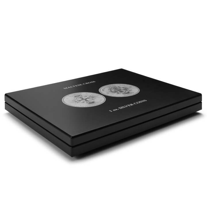 Leuchtturm Presentation mahogani cases Volterra Uno for 20 Maple Leaf 1 oz Silver coins in capsules