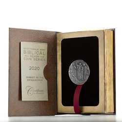 Niue: Biblické motivy – Kristus v synagoze 2 unce stříbra 2020 Proof Antiqued Coin