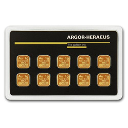 10 x 1 gram Gold Bar MultiCard Heraeus