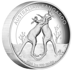 Canguro Australiano 1 oz Plata 2010 Alto Relieve PROOF